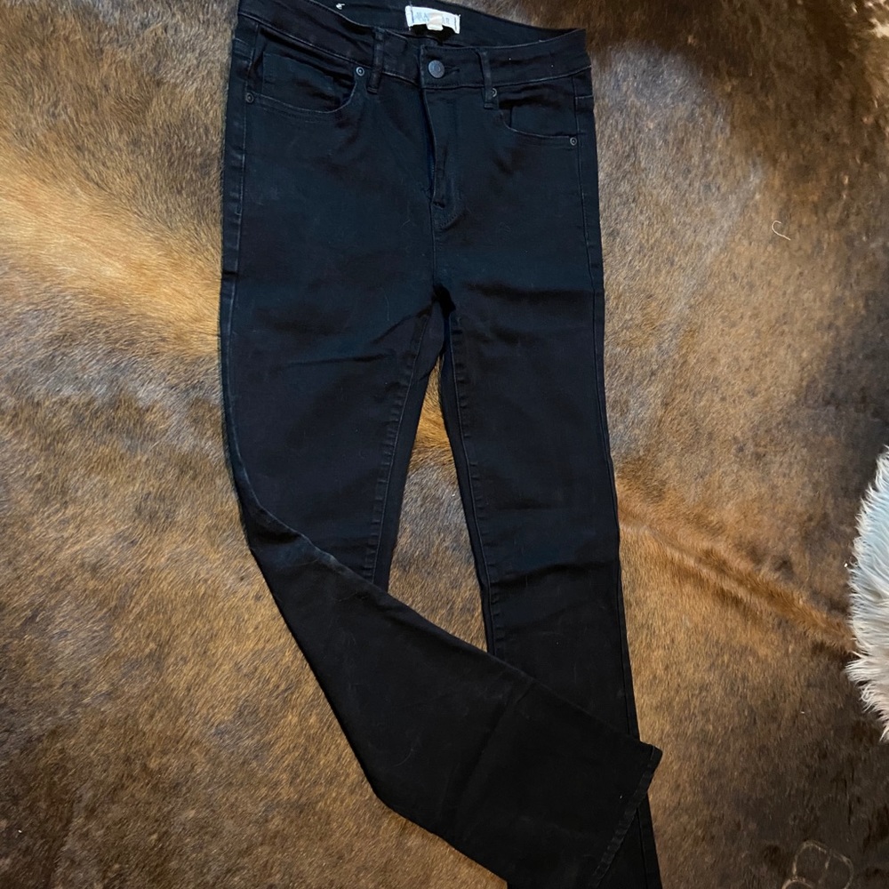 Black high waisted flare jeans